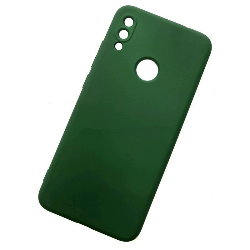 Силиконовый чехол для Xiaomi Redmi Note 7 зеленый матовый soft touch бампер с микрофиброй - фото 2 - id-p926451165