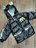 Зимова куртка для хлопчика, чорний, зріст 134-140 см.