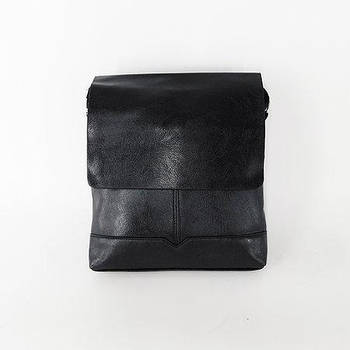 Чоловіча сумка з клапаном і довгим ремінцем 22*25 см штучна шкіра Cans