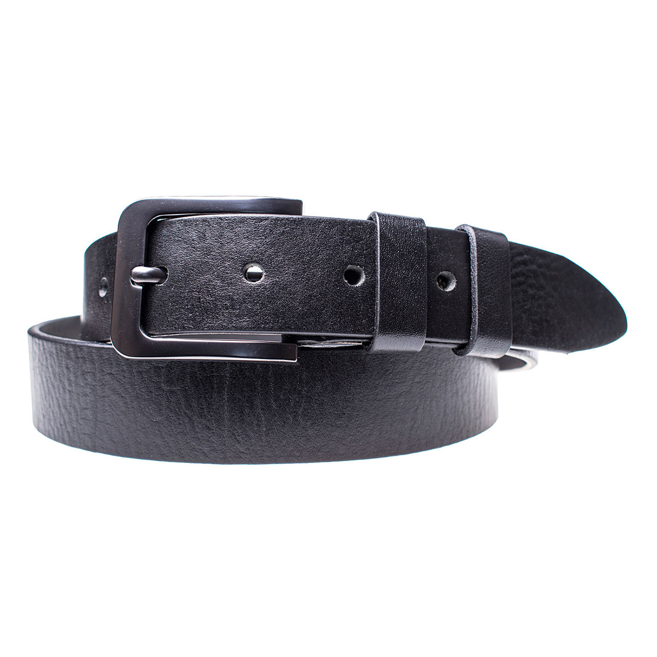 Натуральна шкіряний чоловічий ремінь JK Чорний (MC402010112)