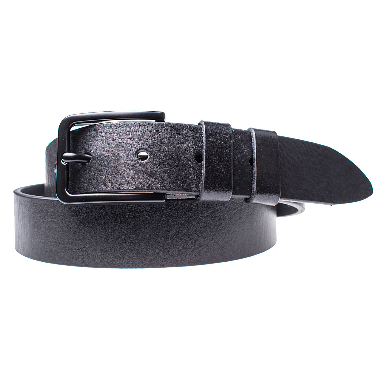 Натуральна шкіряний чоловічий ремінь JK Чорний (MC402010110)