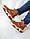 Жіночі зимові замшеві черевики з хутром, молодіжні, напівчоботи на платформі Коричневі, фото 10
