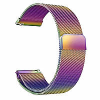 Ремінець металевий для годинника 22 мм міланська петля багатокольоровий