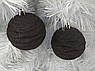 Набір ялинкових куль “Зефірка” Ø6/8 см (6 шт) — чорний матово‑глянцевий пластик із чорними блискітками, фото 6