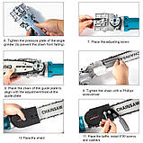 Акумуляторна болгарка з насадкою пила (2в1) Makita DGA504 в Кейсі з пилкою 11.5 дюйма, фото 6