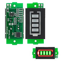 Индикатор уровня заряда литиевых аккумуляторов 1S-8S, зеленый