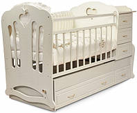 Детская кроватка-трансформер с комодом, ящиками и маятником 3 в 1 "Вивальди" Angel baby