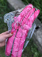 Атласные малиновые (розовые) плечики 385мм с бантиком