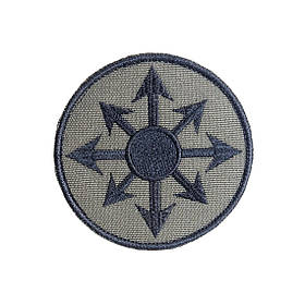 Вишитий шеврон "Star of chaos Зірка хаосу" на липучці (олива чорний)