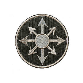 Вишитий шеврон "Star of chaos Зірка хаосу" на липучці (олива бежева)