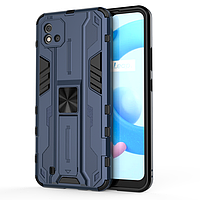 Чехол Hanney Armor для Realme C11 2021 противоударный бампер с подставкой Dark-Blue