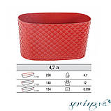 Горщик для квітів балконний з дренажем Kapadokya 4,7 л світло-жовтий, фото 2