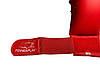 Рукавиці для карате PowerPlay 3027 Червоні L (капа в подарунок), фото 8