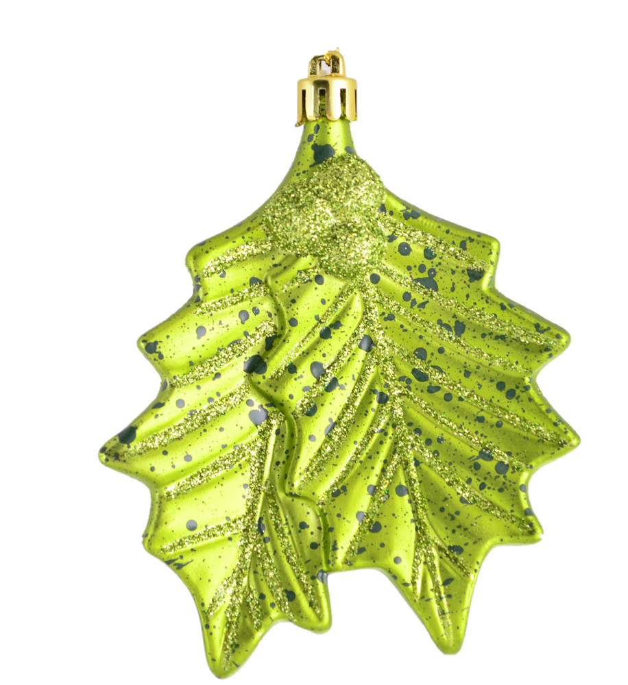 Іграшка Yes! Fun новорічна "Зелене листя" d-10 см, фото 1