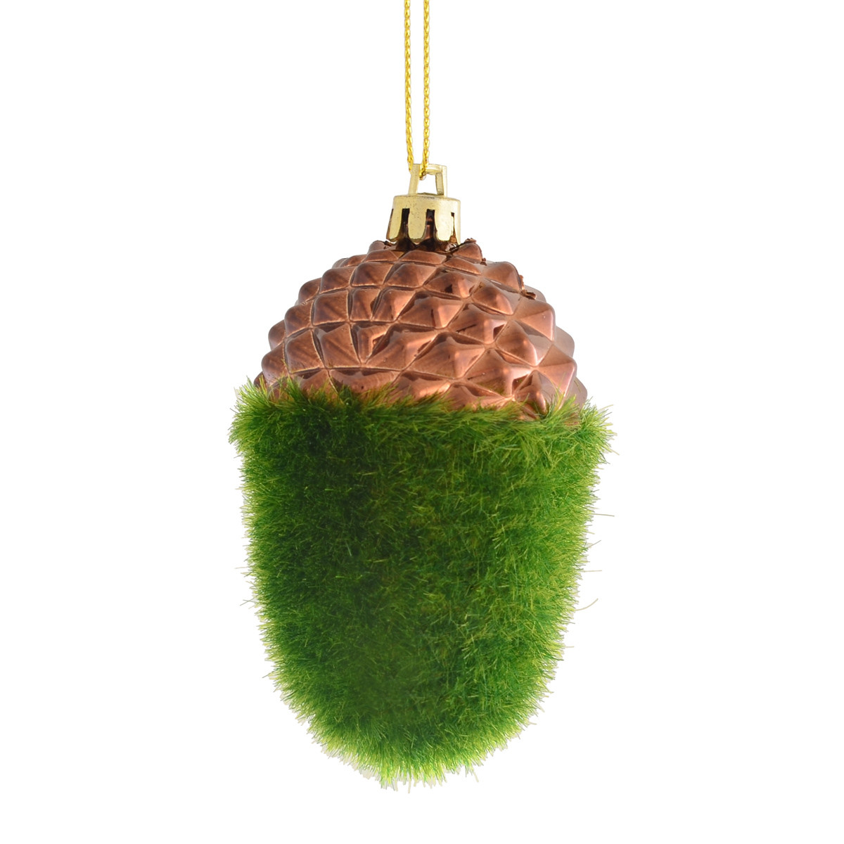 Іграшка Yes! Fun новорічна "Зелений жолудь" d-9 см, фото 1