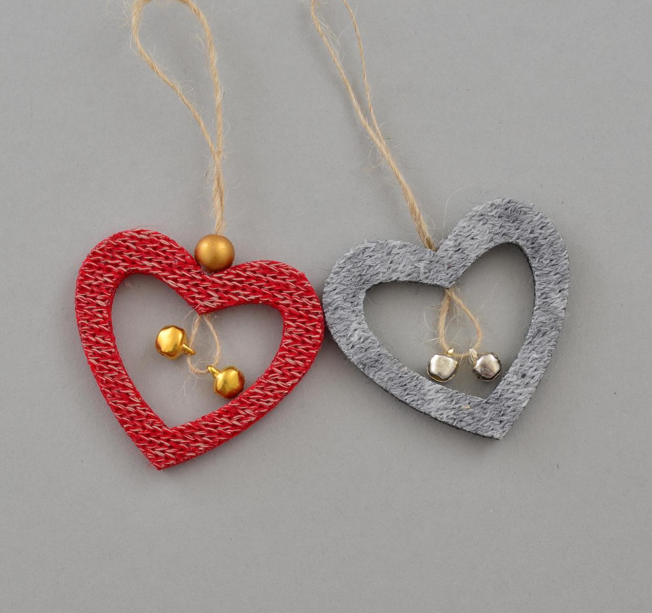 Набір підвісок Yes! Fun "Серця", 4шт., фото 1