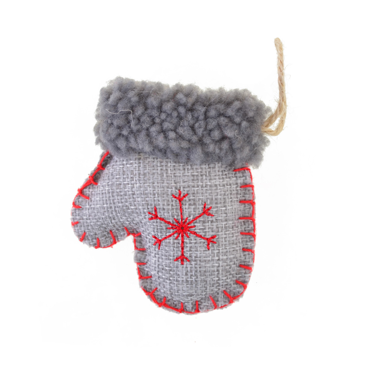 Підвіска Yes! Fun "Рукавичка", сіра зі сніжинкою, h-9 см, фото 1