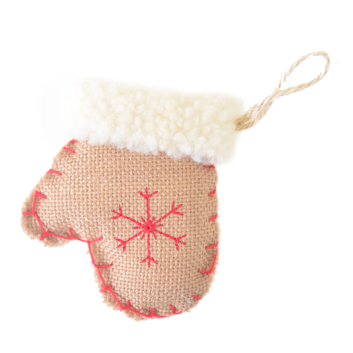 Підвіска Yes! Fun "Рукавичка", світло-коричнева зі сніжинкою, h-9 см, фото 1
