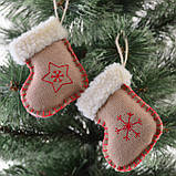 Підвіска Yes! Fun "Чобіток", світло-коричнева зі сніжинкою, h-9 см, фото 2