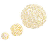 Куля Yes! Fun ротангова біла, d-3см, фото 2