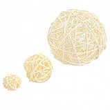 Куля Yes! Fun ротангова біла, d-3см, фото 4