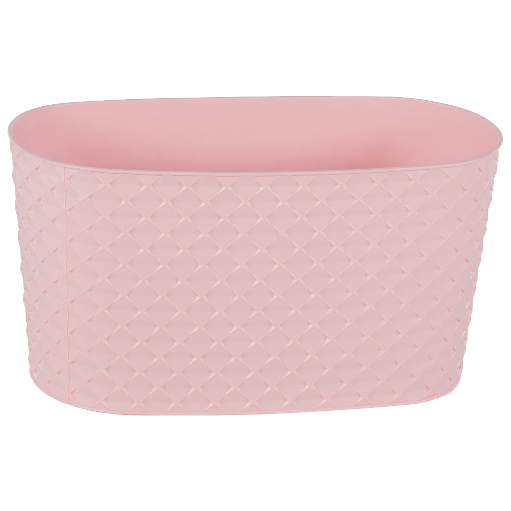 Горщик для квітів балконний з дренажем Kapadokya 4,7 л світло-рожевий, фото 1