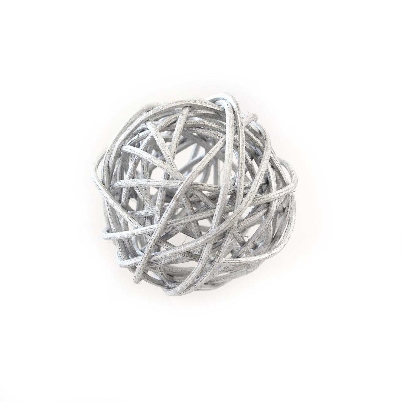 Куля Yes! Fun ротангова срібна, d-5см, фото 1