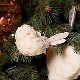 Пташка Yes! Fun пухнаста кремово-біла, 13*7 см, фото 2