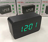 Годинник настільний VST-863 із зеленим підсвічуванням, чорний (SHiz13219), фото 4