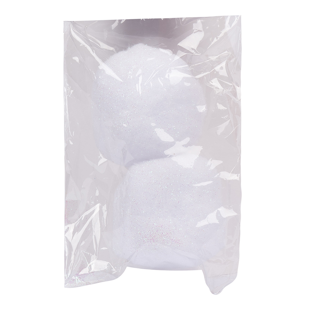 Набір сніжків декоративних Novogod'ko, 10 см, 2 шт., гліттер, фото 1