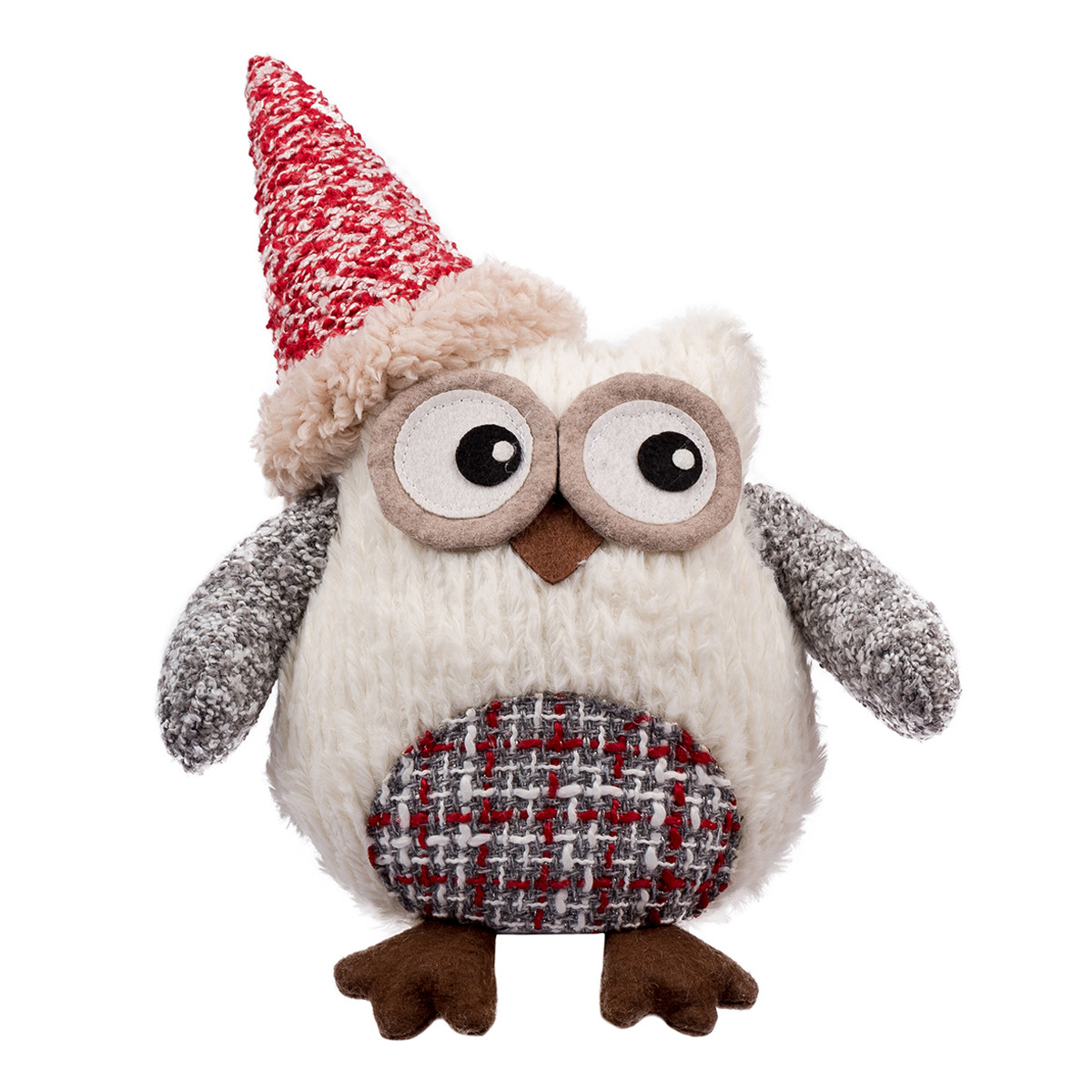 Новорічна м'яка іграшка Novogod'ko "Сова в ковпачку», 25 см, фото 1