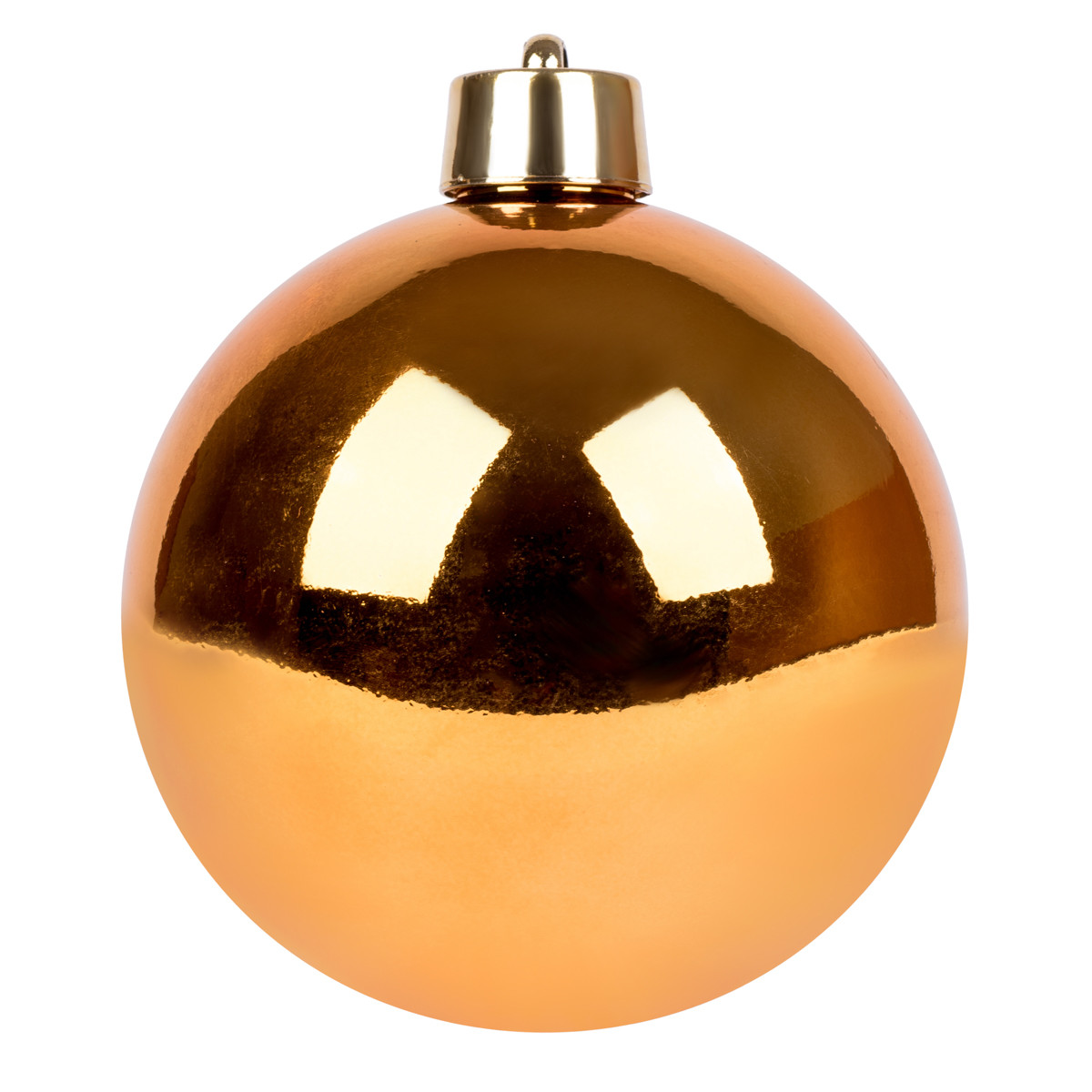 Новорічна куля Novogod'ko, пластик, 20 cм, бронзова, глянець, фото 1