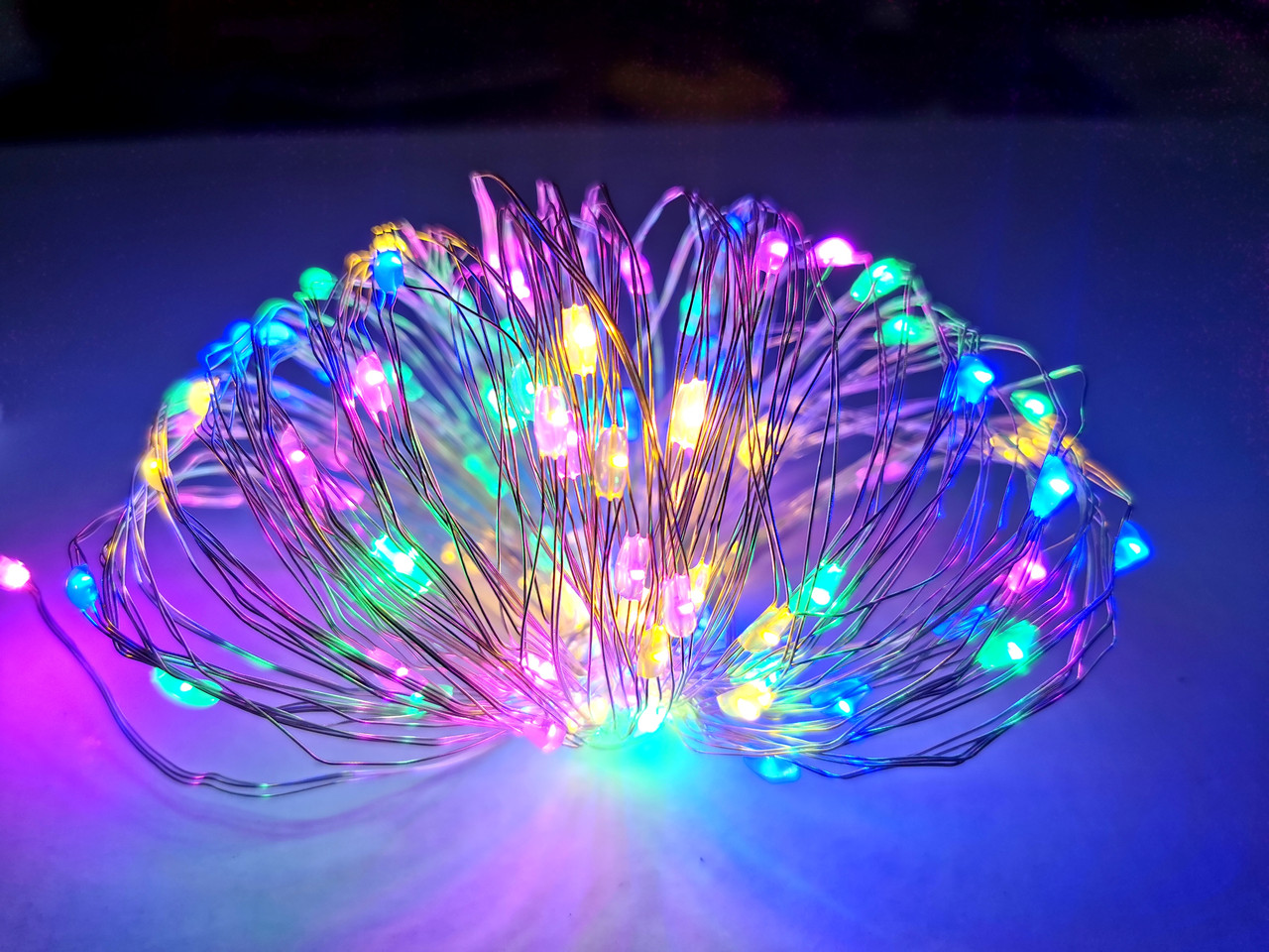 Гірлянда світлодіодна нитка Novogod'ko мідному дроті, 100 LED, багатокол., 10 м, статичне