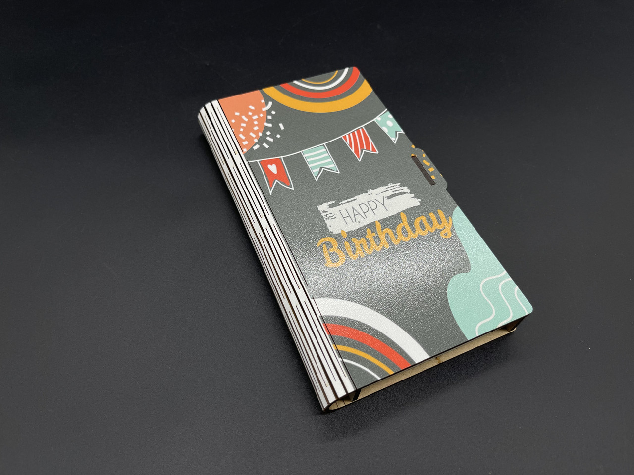 Скринька-конверт для грошей. "Happy Birthday". 17х10х2см