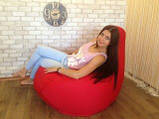 Крісло Мішок, безкаркасне крісло Груша ХХЛ 130*90 см червоний! Різні кольори. Двоколірний Оксфорд 600-миється!, фото 5