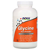 Амінокислота NOW Foods Glycine Pure Powder 454 g