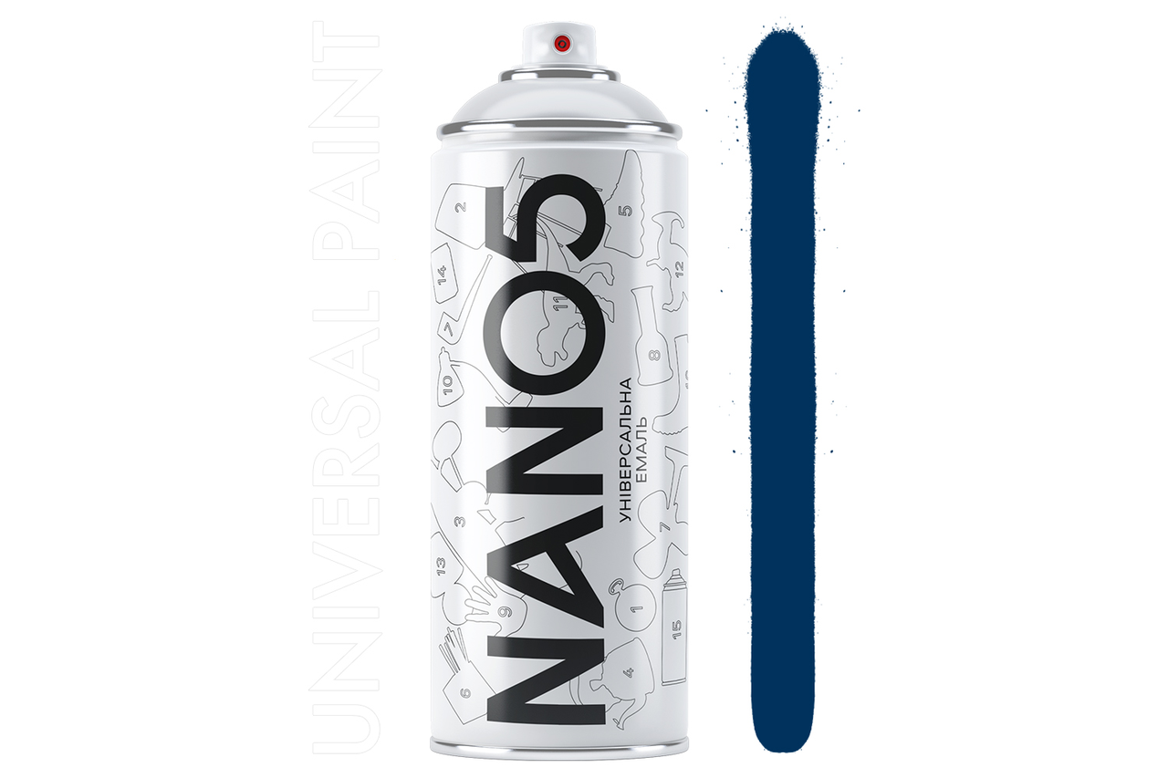 Емаль 5010 Синя глянсова універсальна аерозоль 400 мл Nano5, фото 1