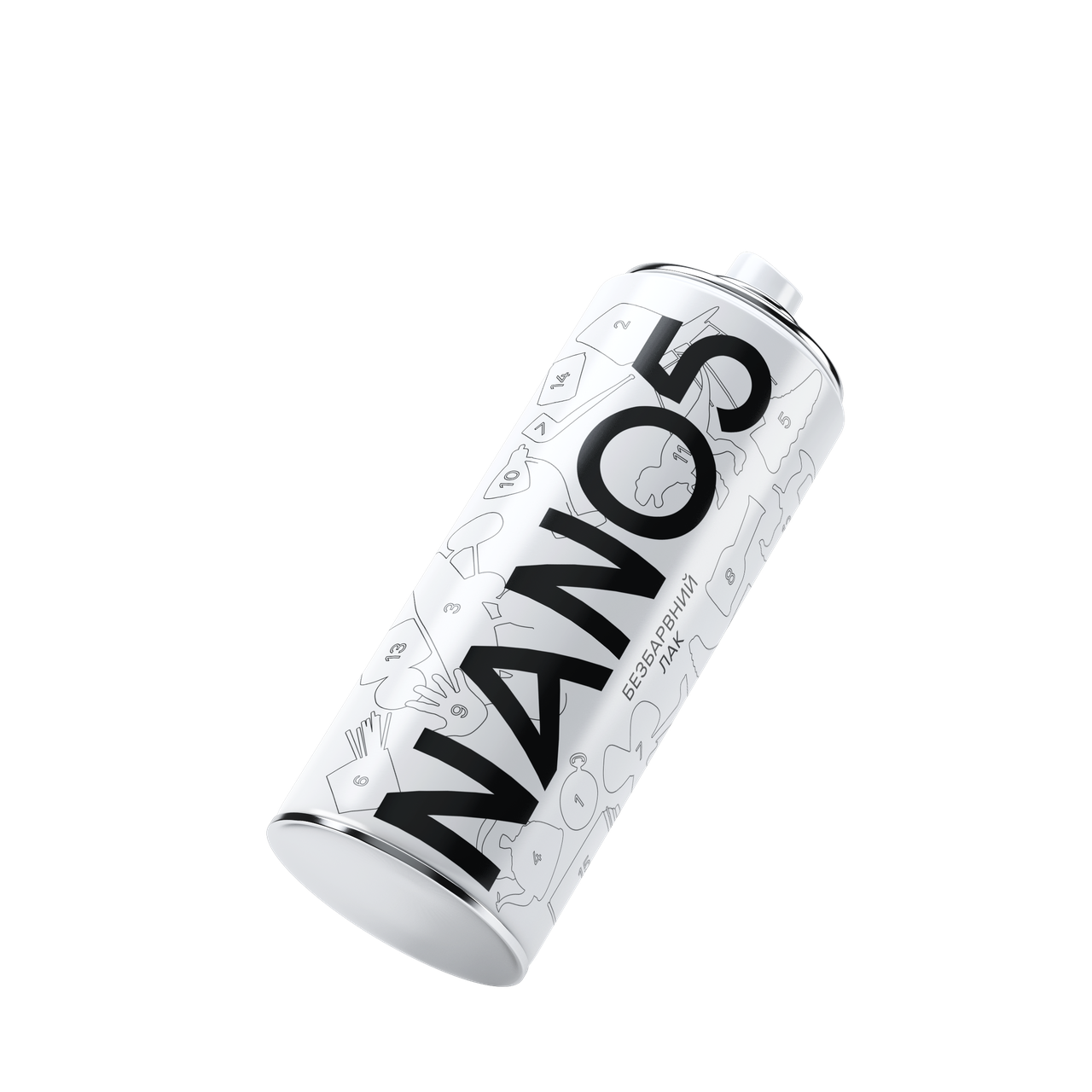 Лак універсальний глянсовий аерозоль 400 мл Nano5