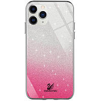 TPU+Glass чехол Swarovski для Apple iPhone 11 Pro (5.8") Малиновый