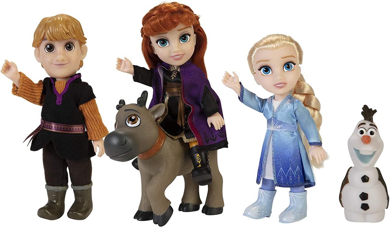Холодне серце Великий набір ляльок Анна й Ельза Крістоф Олаф і Свен Frozen 2 Petite Dolls
