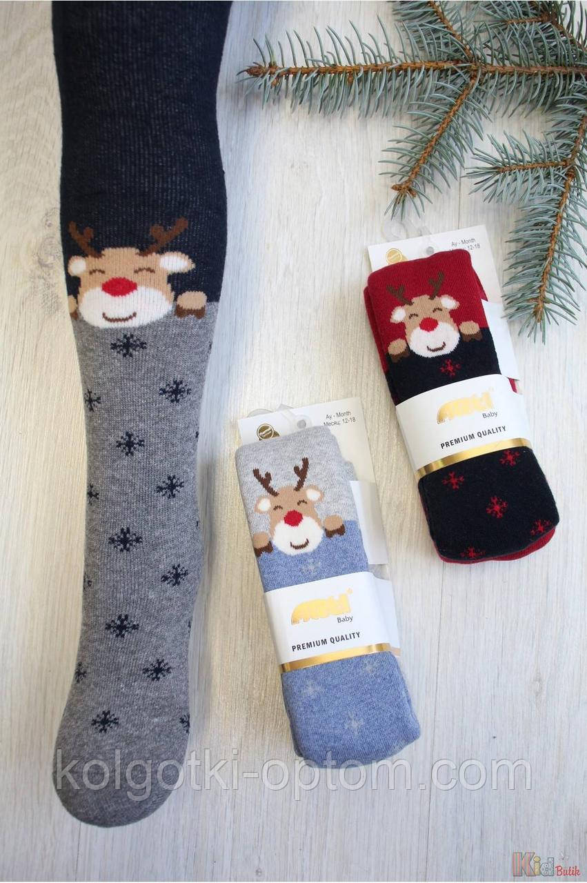 ОПТОМ Колготки махрові "Deer" для дитини 0-6 міс. (52-62 / 0-3 міс.)  Arti 8680652550249, фото 1
