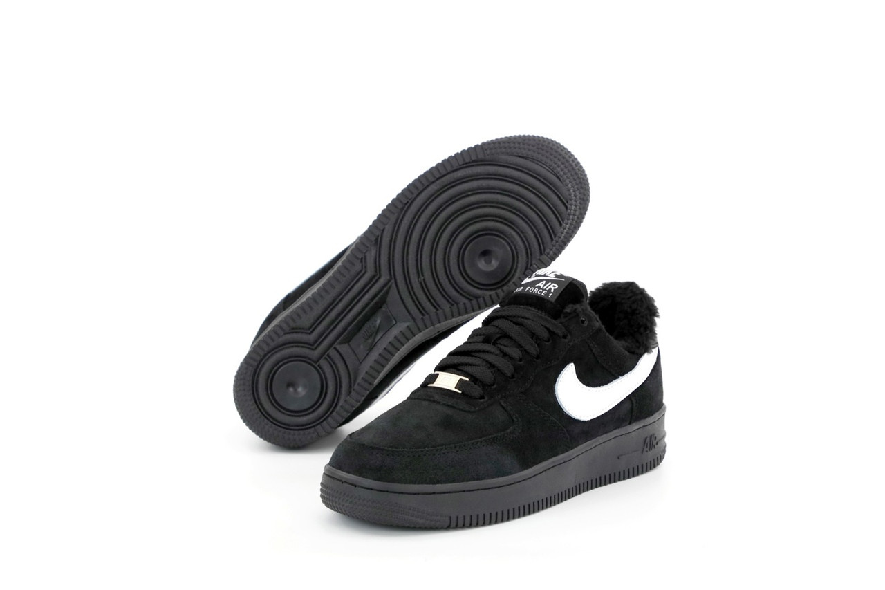 Nike air force 1 black and white suede online