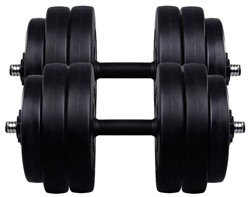 Гантелі розбірні 2 шт по 26кг (52кг) з покриттям (Набірні гантелі бітумні для будинку пластикове покриття), фото 1