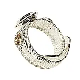 Кварцовий годинник зі стразами, сріблястий (Арт. 5082-0002), фото 3