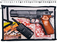 Пистолет 252 (36шт) в комплекте 9 пистонов на 8 выстрелов, рация, р-р ирушки 24*14см, в пакете
