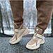 Черевики жіночі зимові шкіряні снікерси кросівки на хутрі бежеві 37 розмір, чорні,білі, Черевики жіночі зимові шкіряні, фото 4