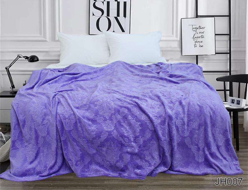 Плед покривало 160х220 велсофт Аметист на ліжко, диван