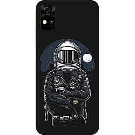 Чохол силіконовий для ZTE Blade A31 з картинкою Космонавт і місяць