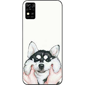 Бампер силіконовий для ZTE Blade A31 з малюнком Хаскі