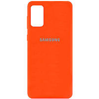 Чохол Silicone Cover Full Protective (AA) для Samsung Galaxy A02s Жовтогарячий/Neon Orange